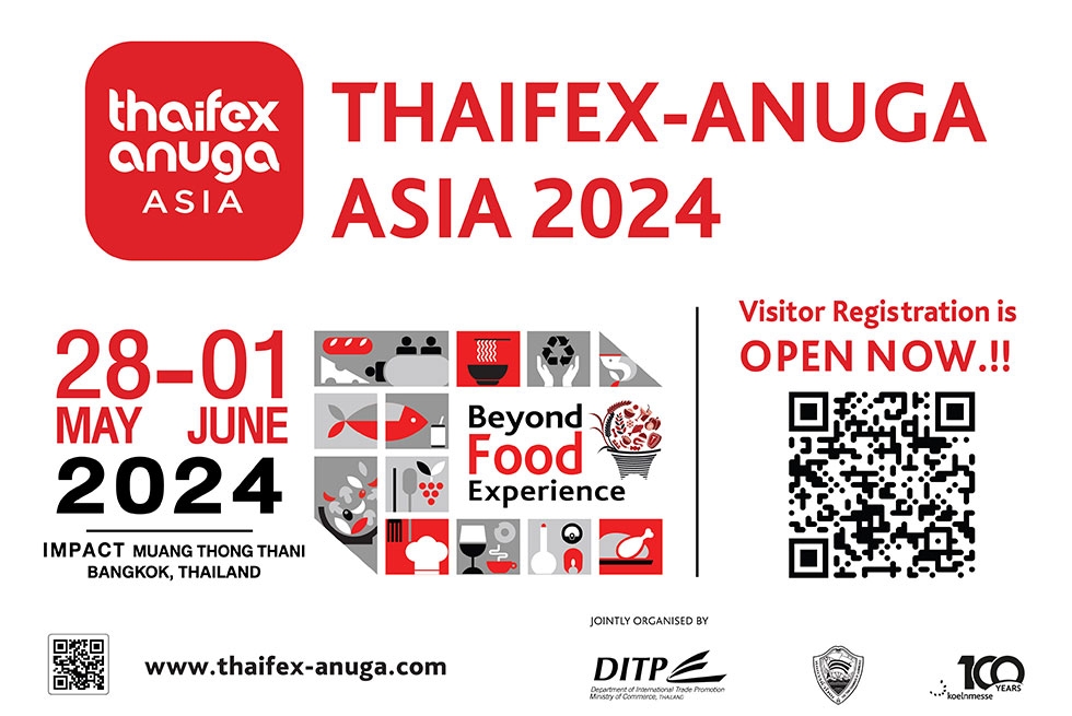 กรมส่งเสริมการค้าระหว่างประเทศ หอการค้าไทย เตรียมจัดงาน THAIFEX-ANUGA ASIA 2024