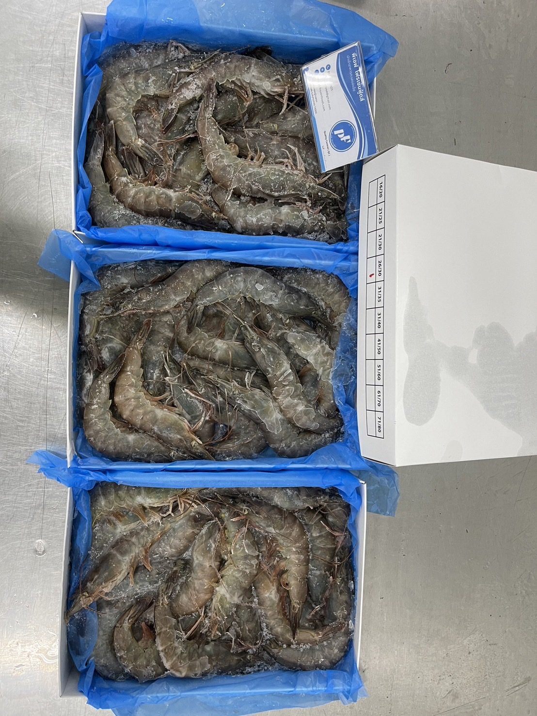 กุ้งขาวดิบ แช่แข็ง